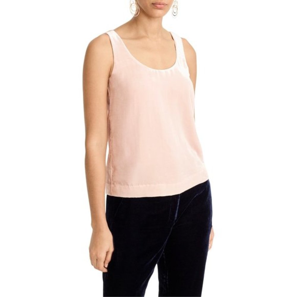 NWT J. Crew Pink Velvet Keyhole Back Tank Top